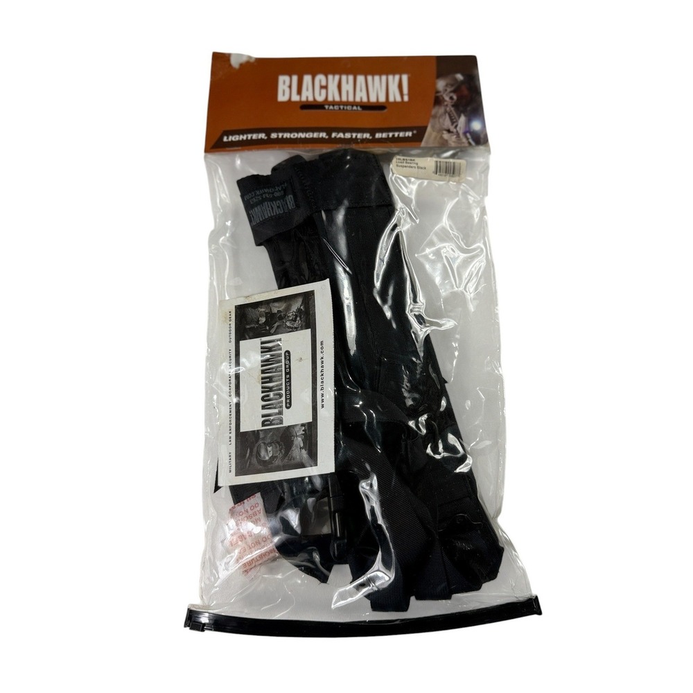 BLACKHAWK Tactical Load Bearing Suspenders Black 35LBS1BK Harness (Straps Only)